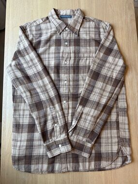 Brandy Melville Brown Plaid Button-Up Shirt